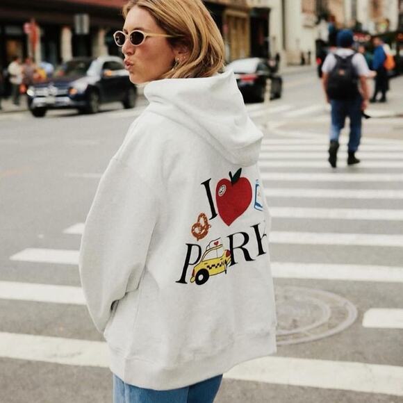 Parke New York Hoodie Sweatshirt Heather Grey - S/M - Picture 1 of 4